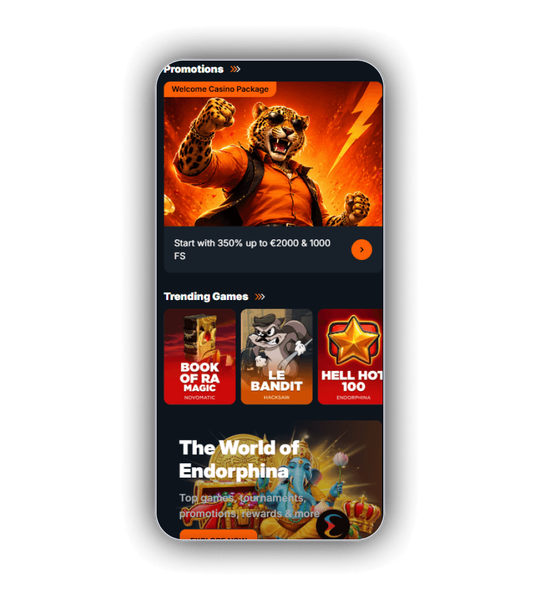 Mobiili LuckLeopard Casino lobby smaragdinvihreassa viidakkoteemassa tervetuliaisbonusbannerilla